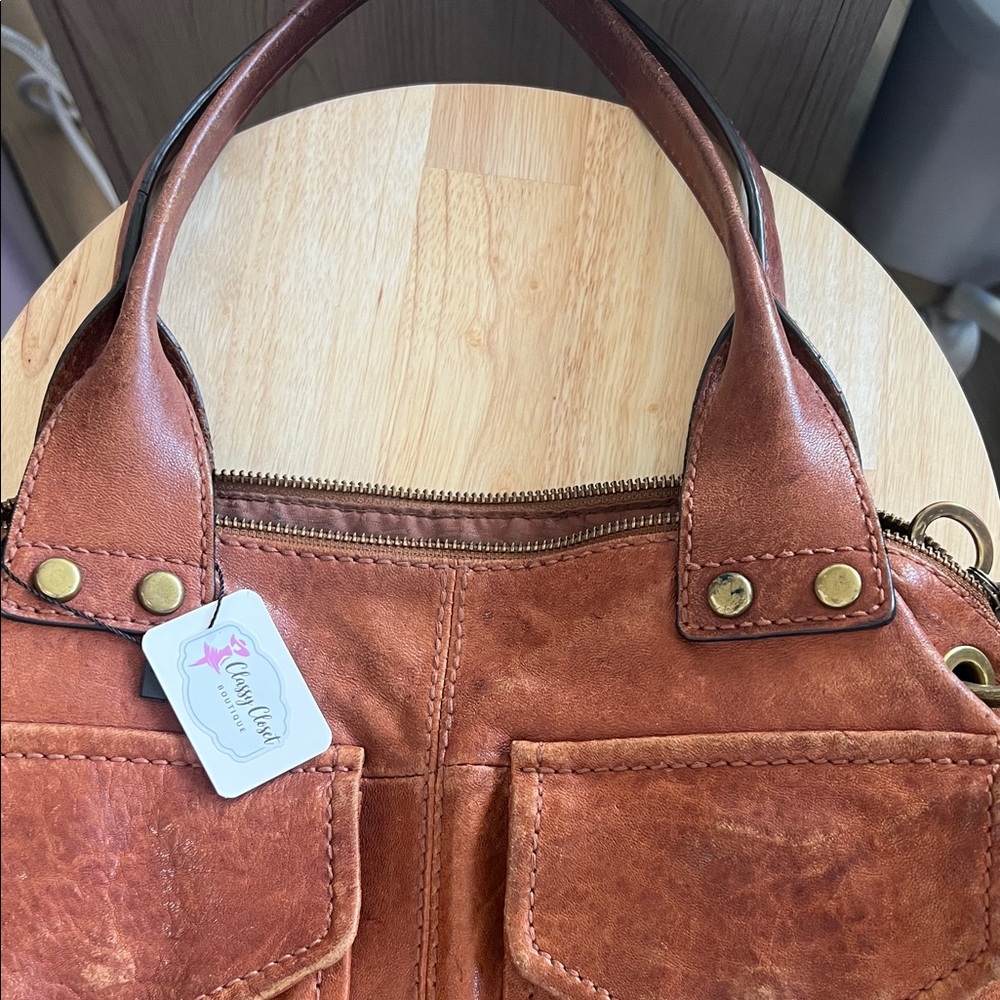 Fossil Brown Patterned Interior Bag - image 3